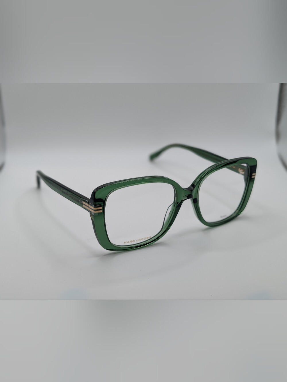 NWT Marc Jacobs MJ 1115 Translucent Green Oversized Glasses Frames + Case 55mm